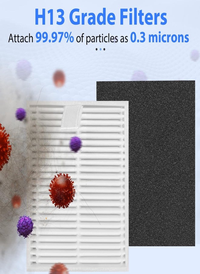 FFsign L60 Replacement Parts Compatible with Eufy L50, L60 Series Robotic Vacuums, Accessories Kit 6 Side Brushes, 4 Filters, 1 Roller Brush - Image 4